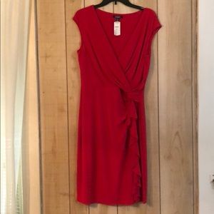 Chaps beautiful red dress in large. New w/tags.